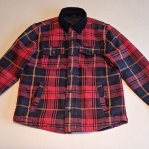 American Eagle Outfitters Red and Black Plaid Winter Coat